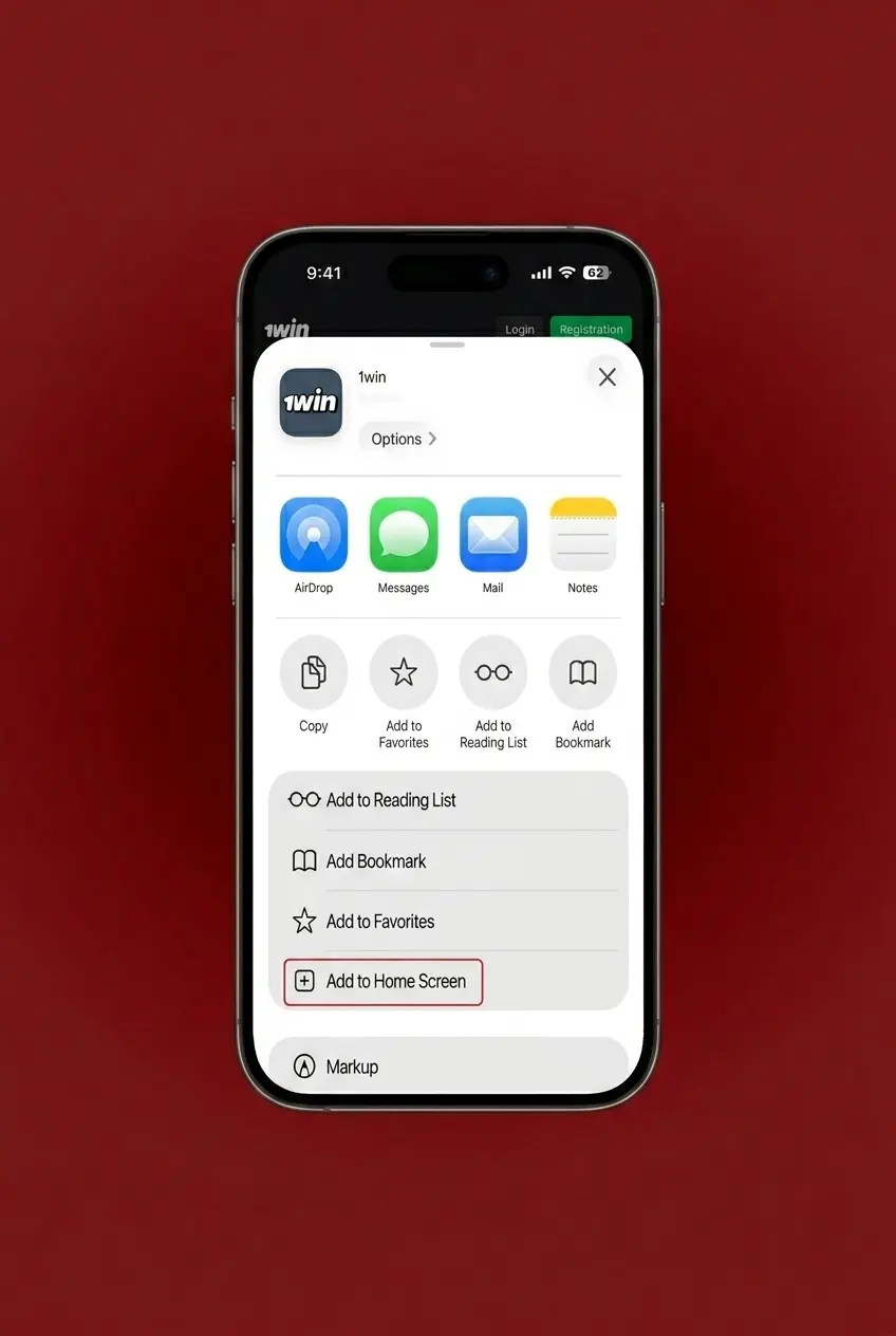 1win website interface displayed on iOS device screen showing Crazy Time app download page