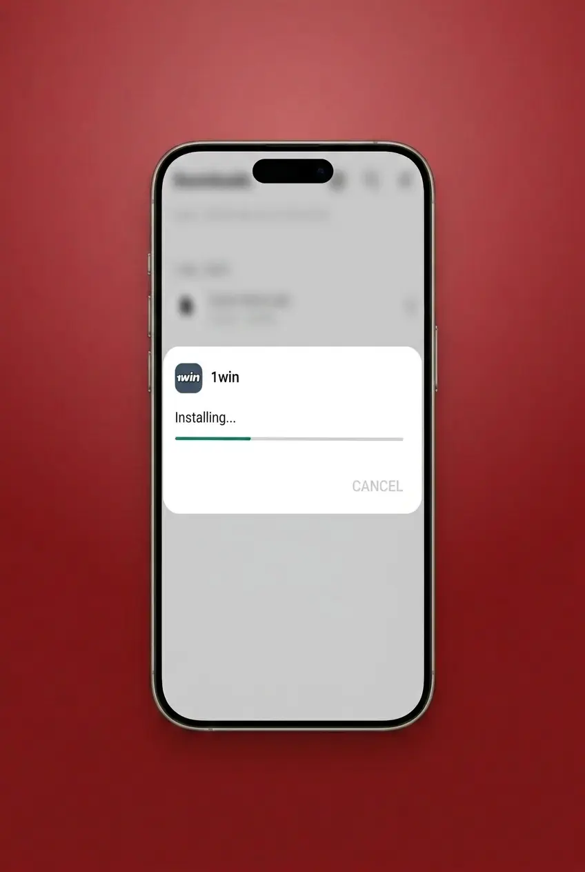 1win Crazy Time APK installation steps for Android showing the 5-step process to download and install the app