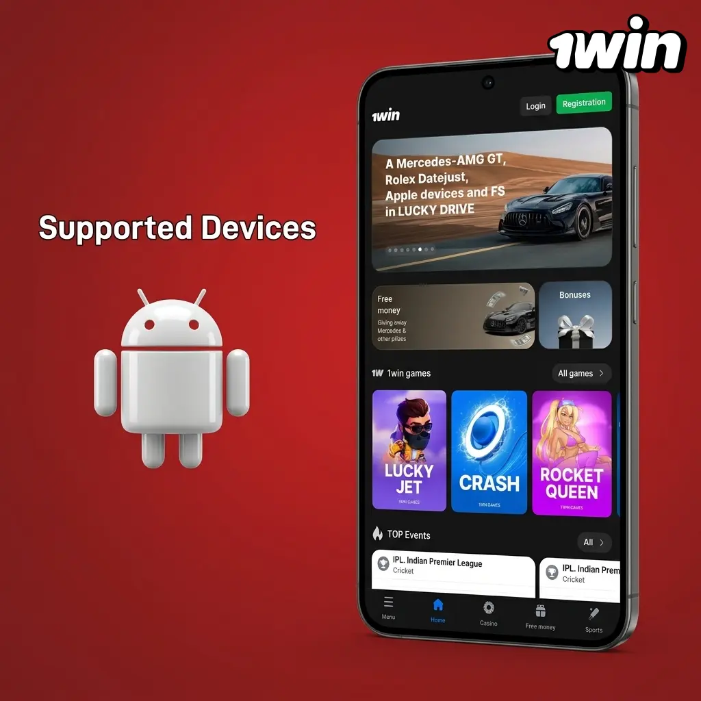 List of 10 supported Android devices for 1win app across budget, mid-range, and flagship tiers
