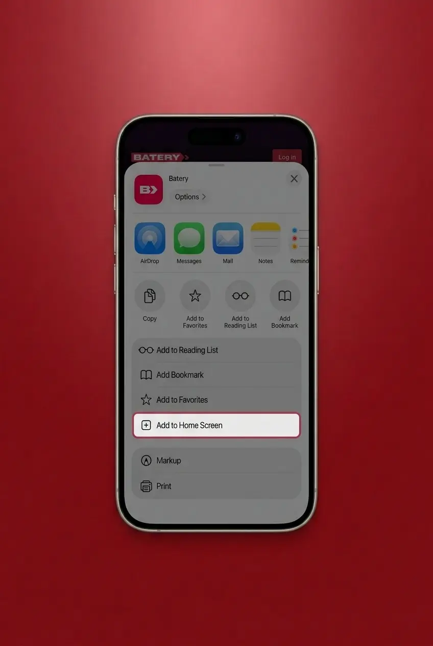 Crazy Time app download page on iOS displayed on a mobile screen via Batery website