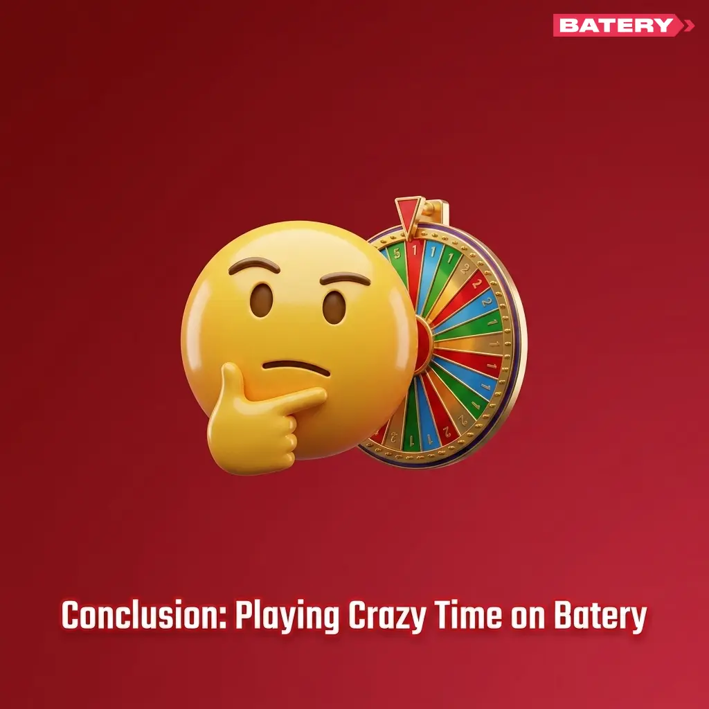 Crazy Time live game on Batery casino with INR deposits, UPI, Paytm, and 500% welcome bonus for Indian players