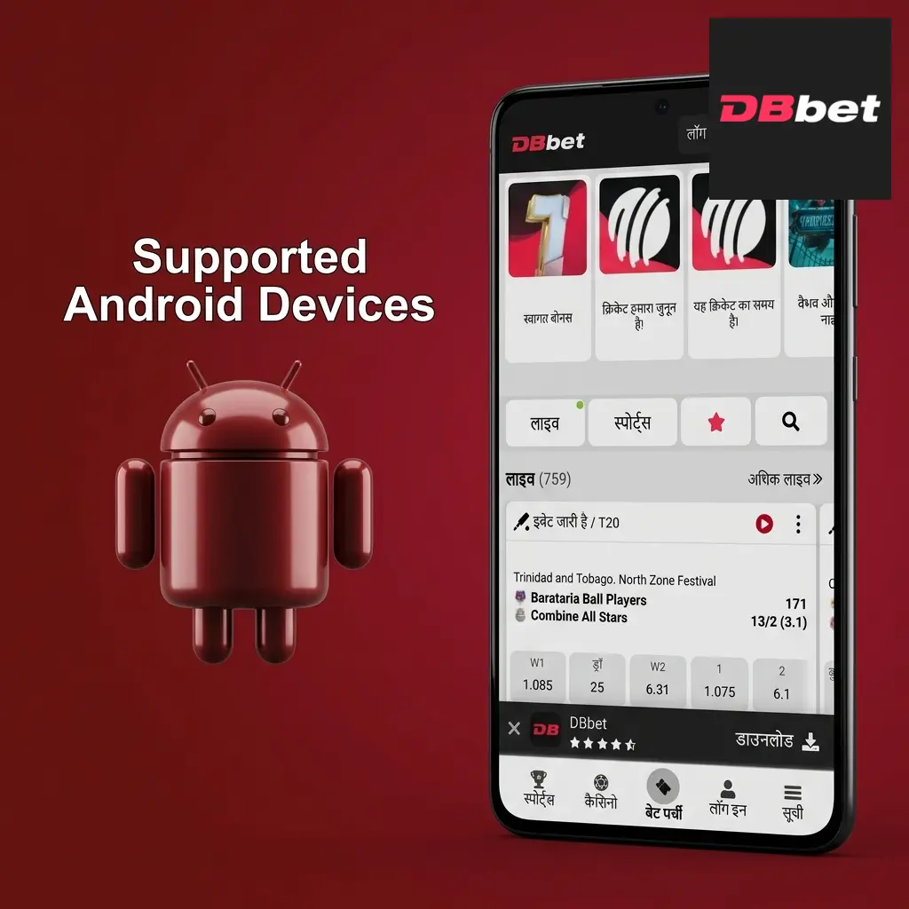 Android devices from budget to flagship tier supporting DBBet app and Crazy Time, including Samsung, Xiaomi, OnePlus models
