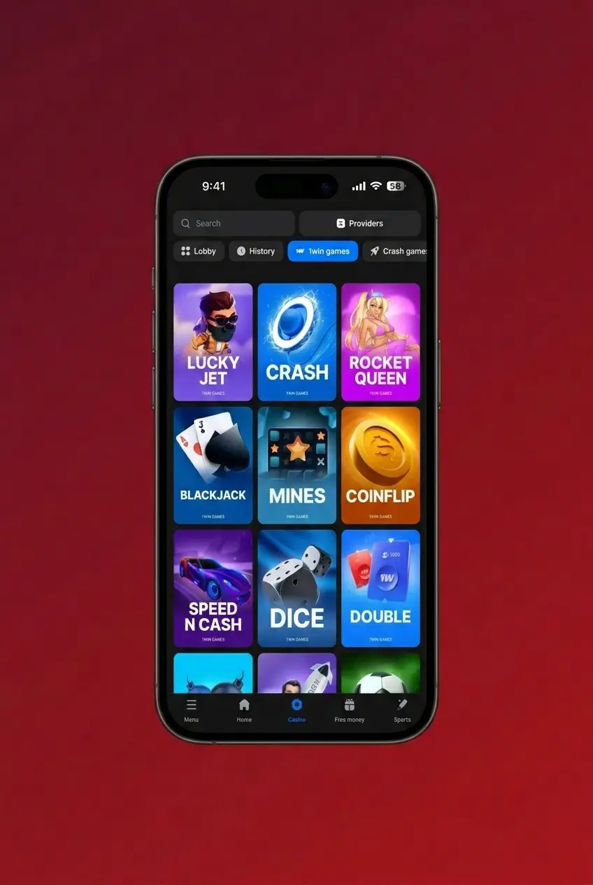 1win Crazy Time registration and login steps showing how to sign up, deposit INR, and join a live casino table