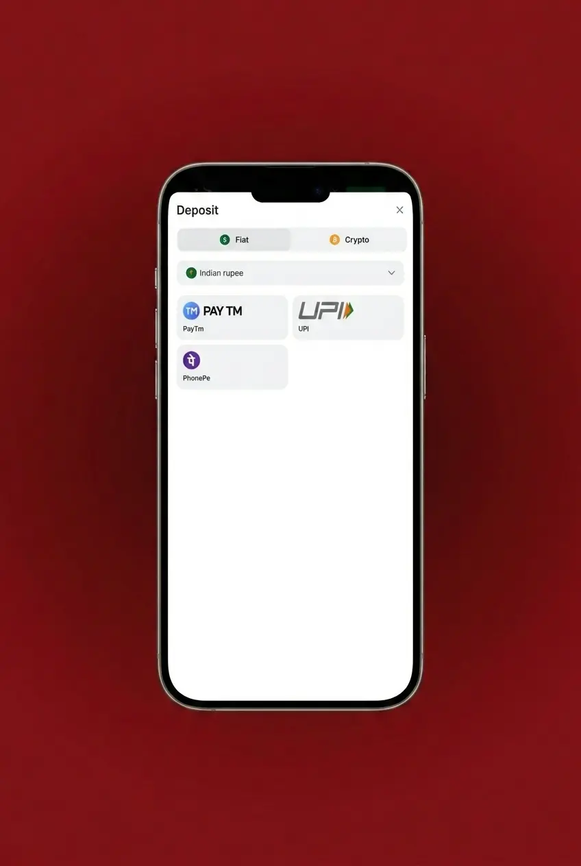 1win app home screen showing steps to register and start playing Crazy Time live casino game in INR