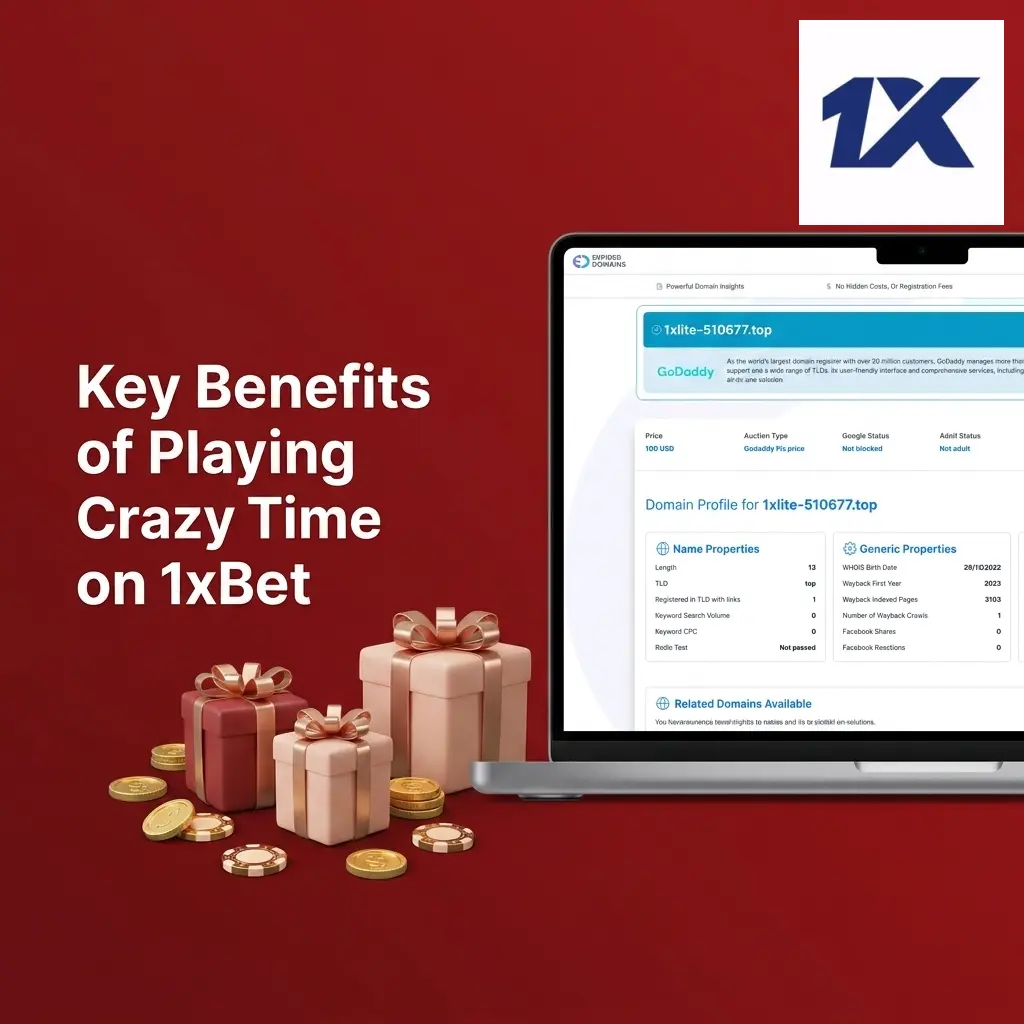 Key benefits of playing Crazy Time on 1xBet including RTP, INR betting, UPI deposits, and Hindi support for Indian players