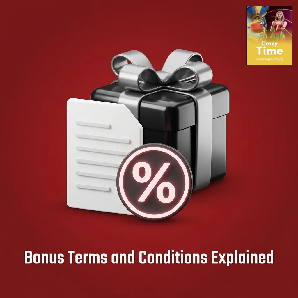 Crazy Time bonus terms explained including wagering requirements, time limits, and max bet limits for Indian players