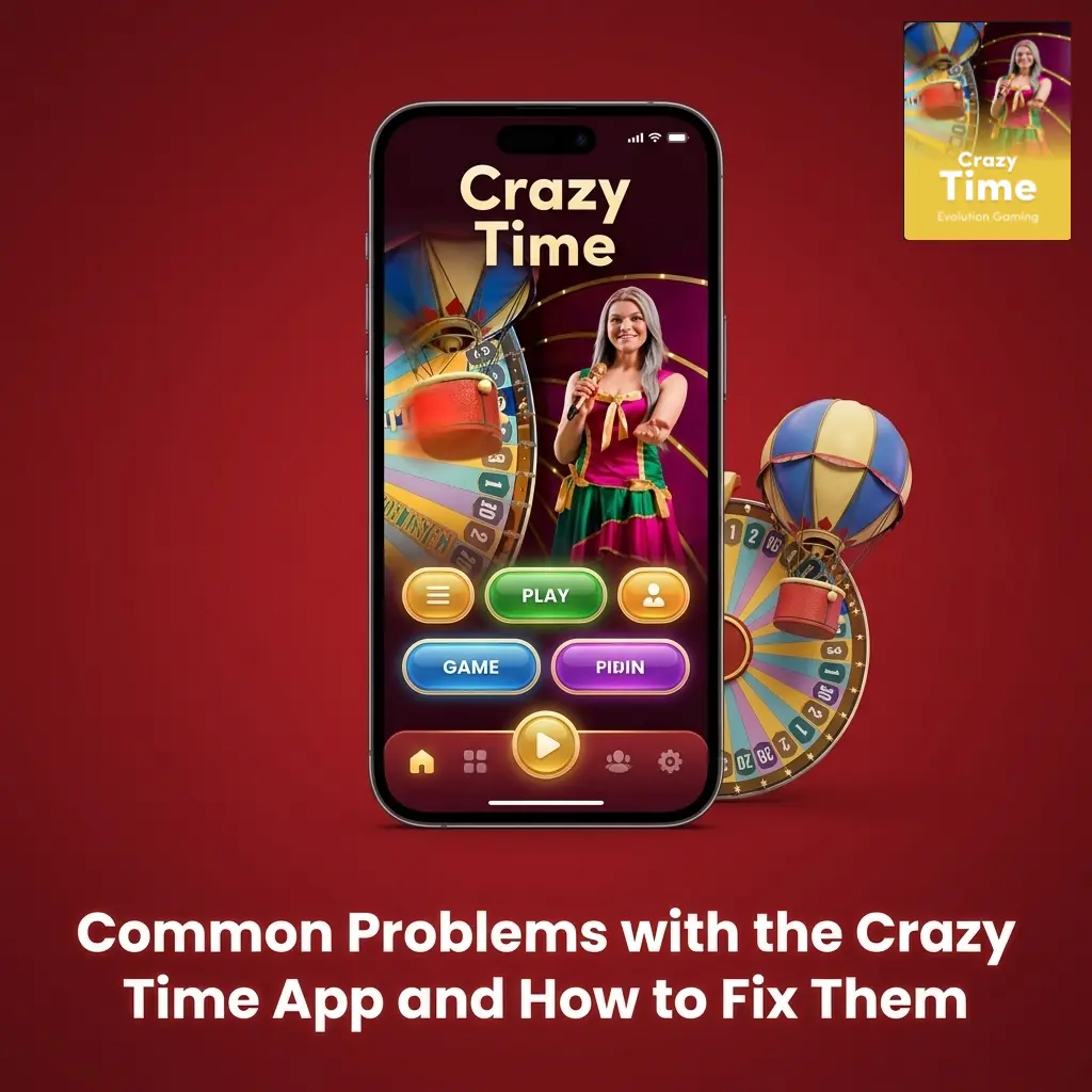 Crazy Time app troubleshooting guide showing fixes for install errors, login issues, crashes, and deposit problems on Android