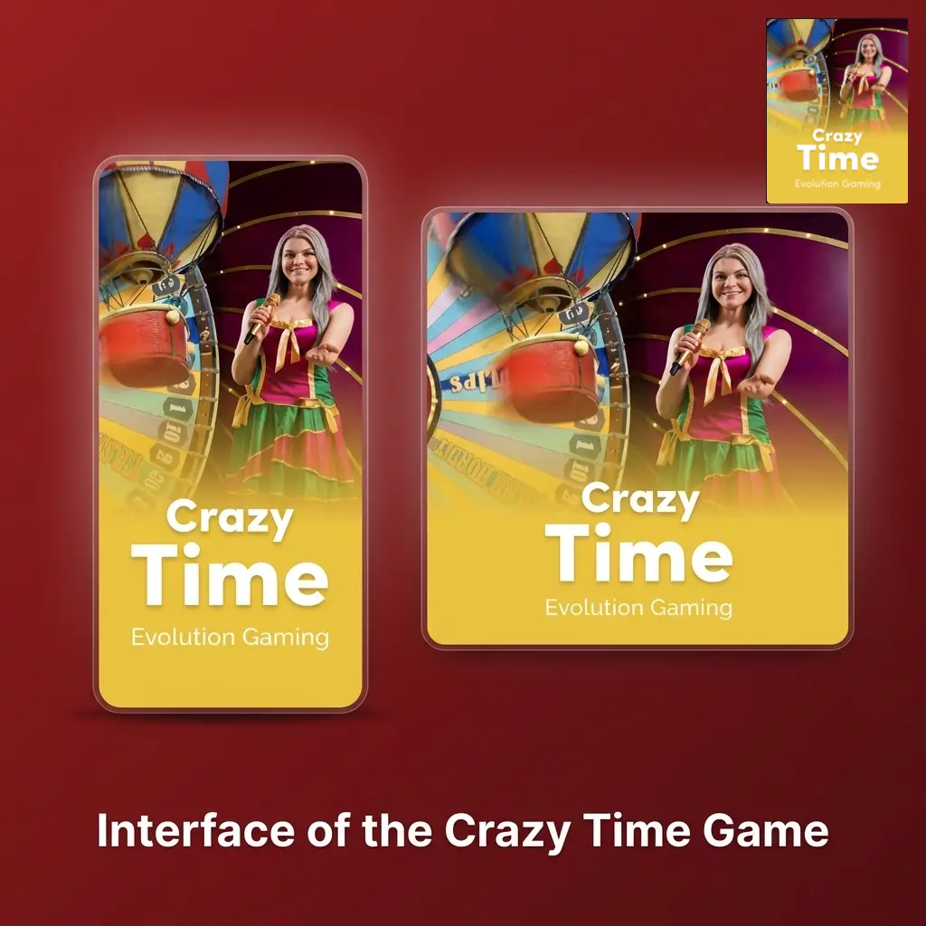 Live Crazy Time game interface showing rotating wheel, betting tiles, live presenter, chat panel, and stats tracker