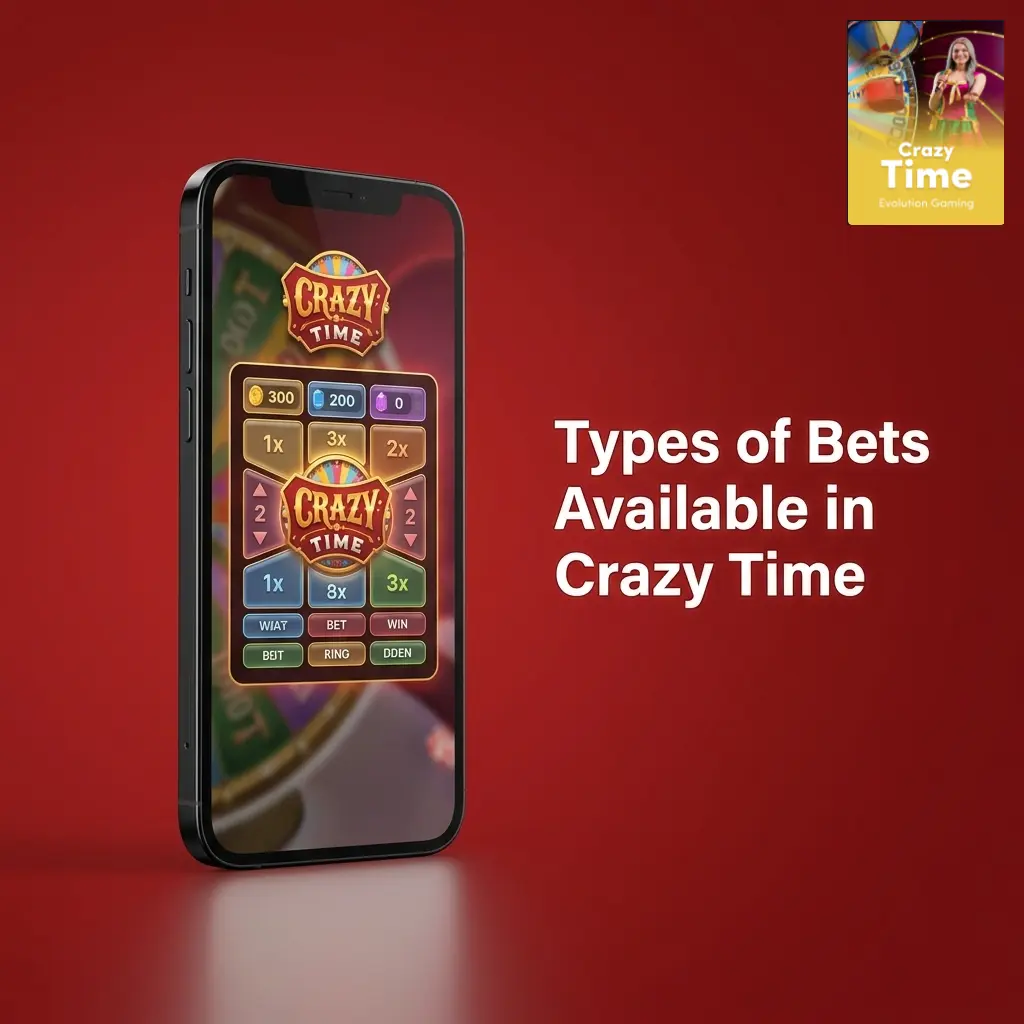 Crazy Time wheel bet types including cash segments, bonus rounds, multi-segment, and auto-bet options