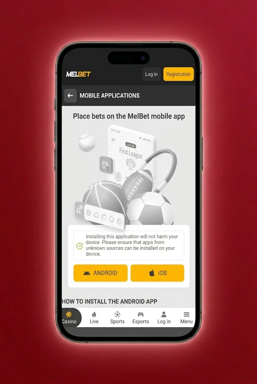Melbet Android APK download steps showing settings to enable unknown sources and install the Crazy Time app
