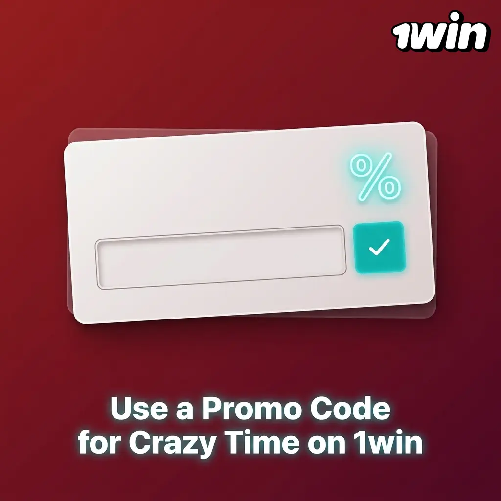 1win Crazy Time promo code 1WINBONUS entry field during registration for welcome bonus boost