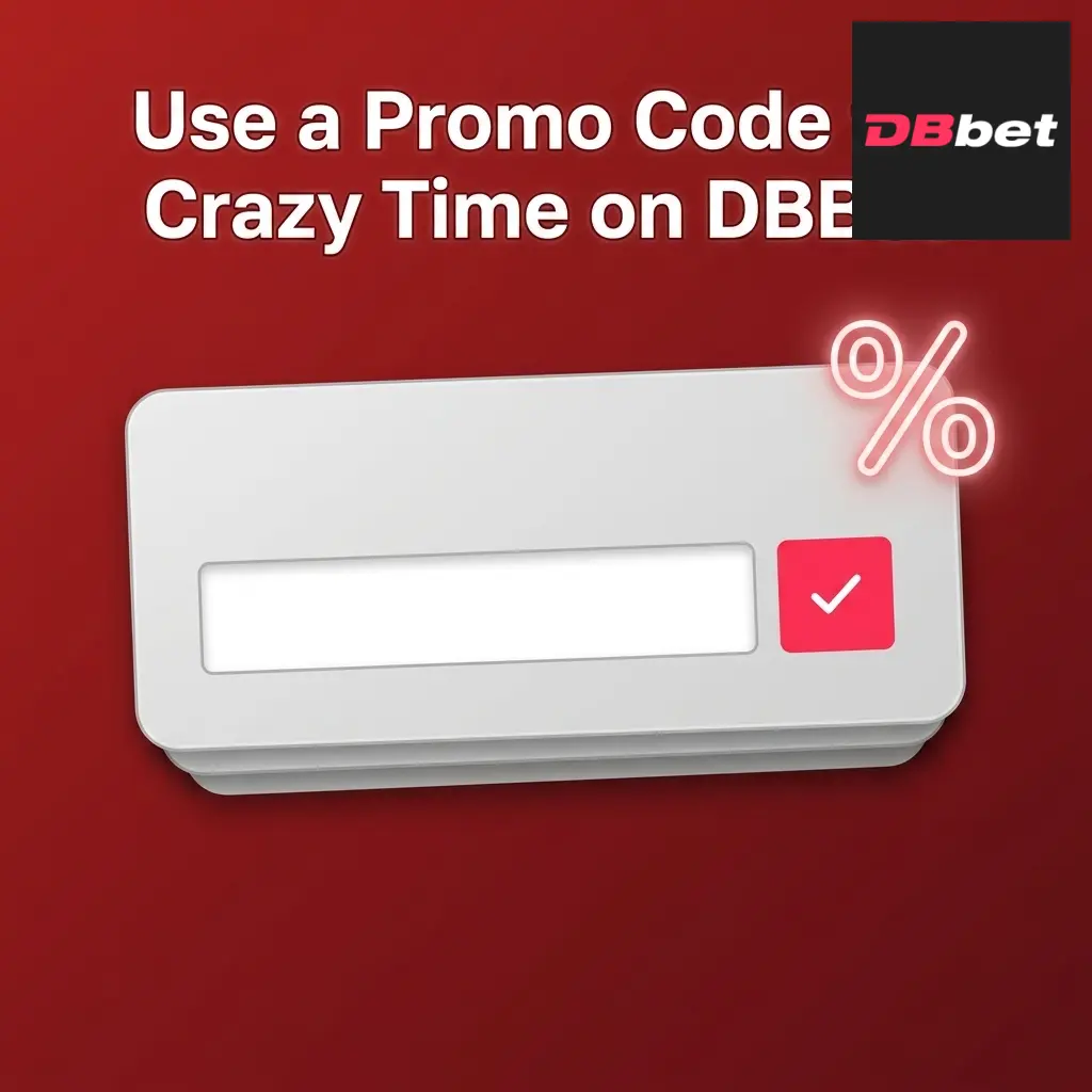 DBBet registration form with promo code field highlighted for unlocking Crazy Time bonus rewards