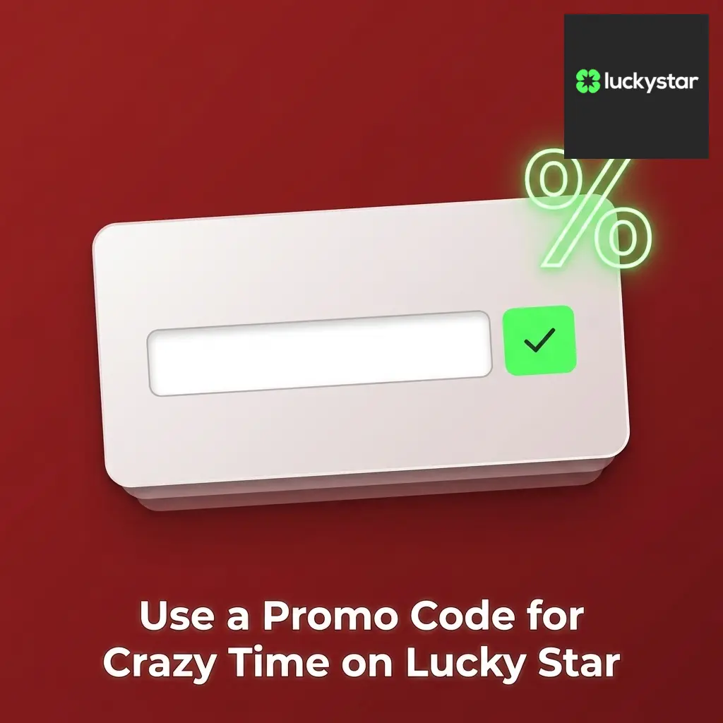 Lucky Star Crazy Time promo code LUCKYSTAR entry field on signup form for bonus activation