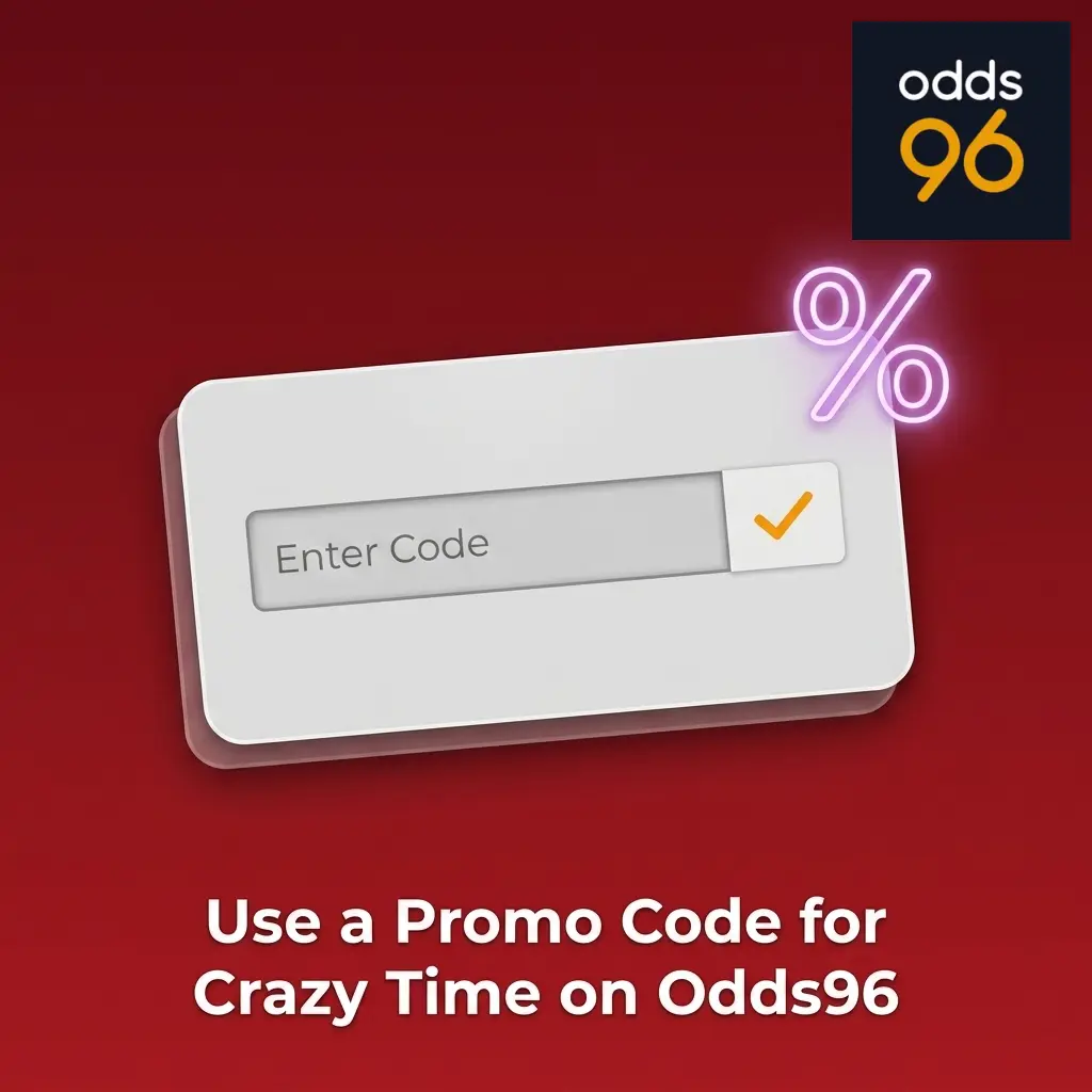 Odds96 promo code field during registration showing ODDS96INDIA code for 500% Crazy Time bonus activation