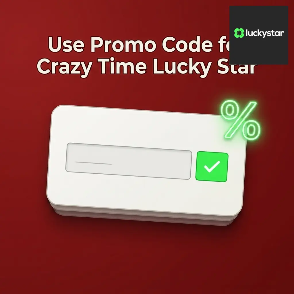 Crazy Time Lucky Star promo code LSBONUS entry field during registration for first deposit bonus activation